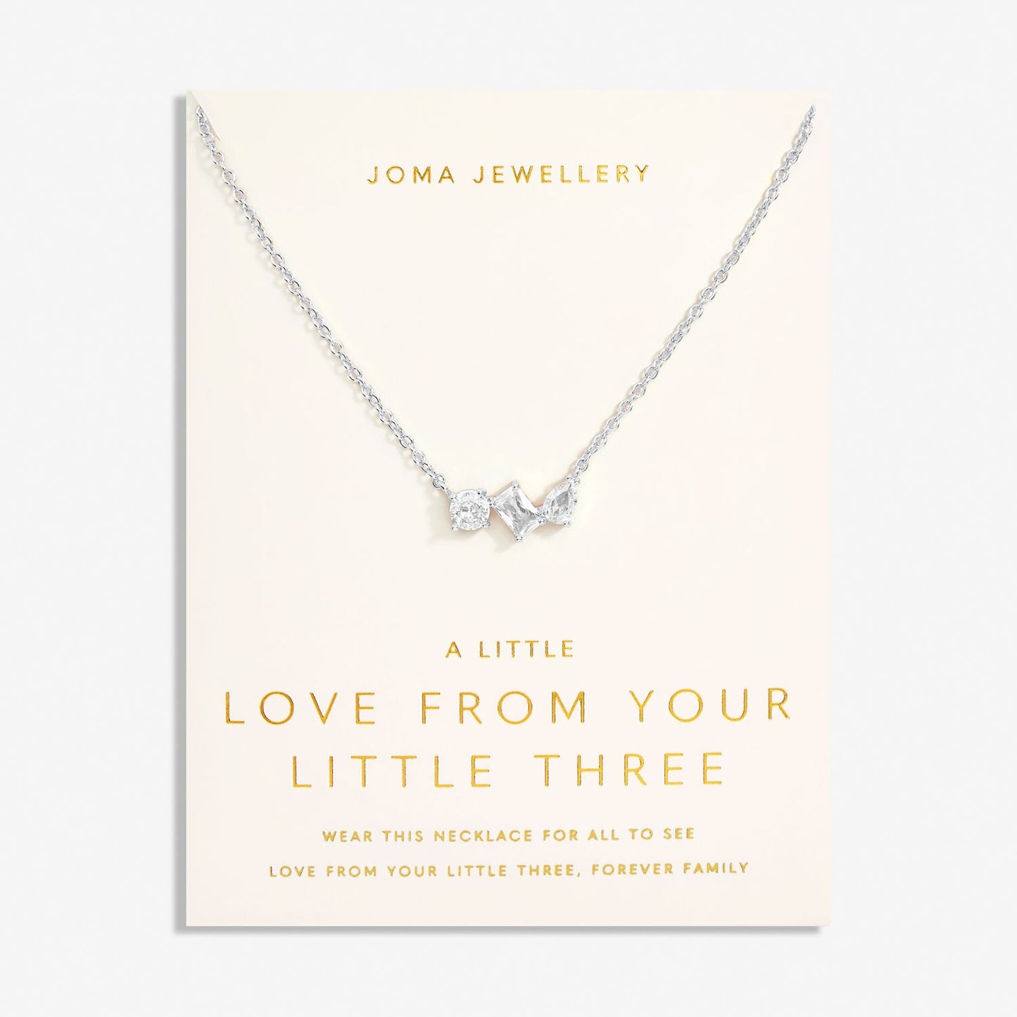 Joma Love From Your Little Ones 'Three' Necklace in Silver Plating 7300