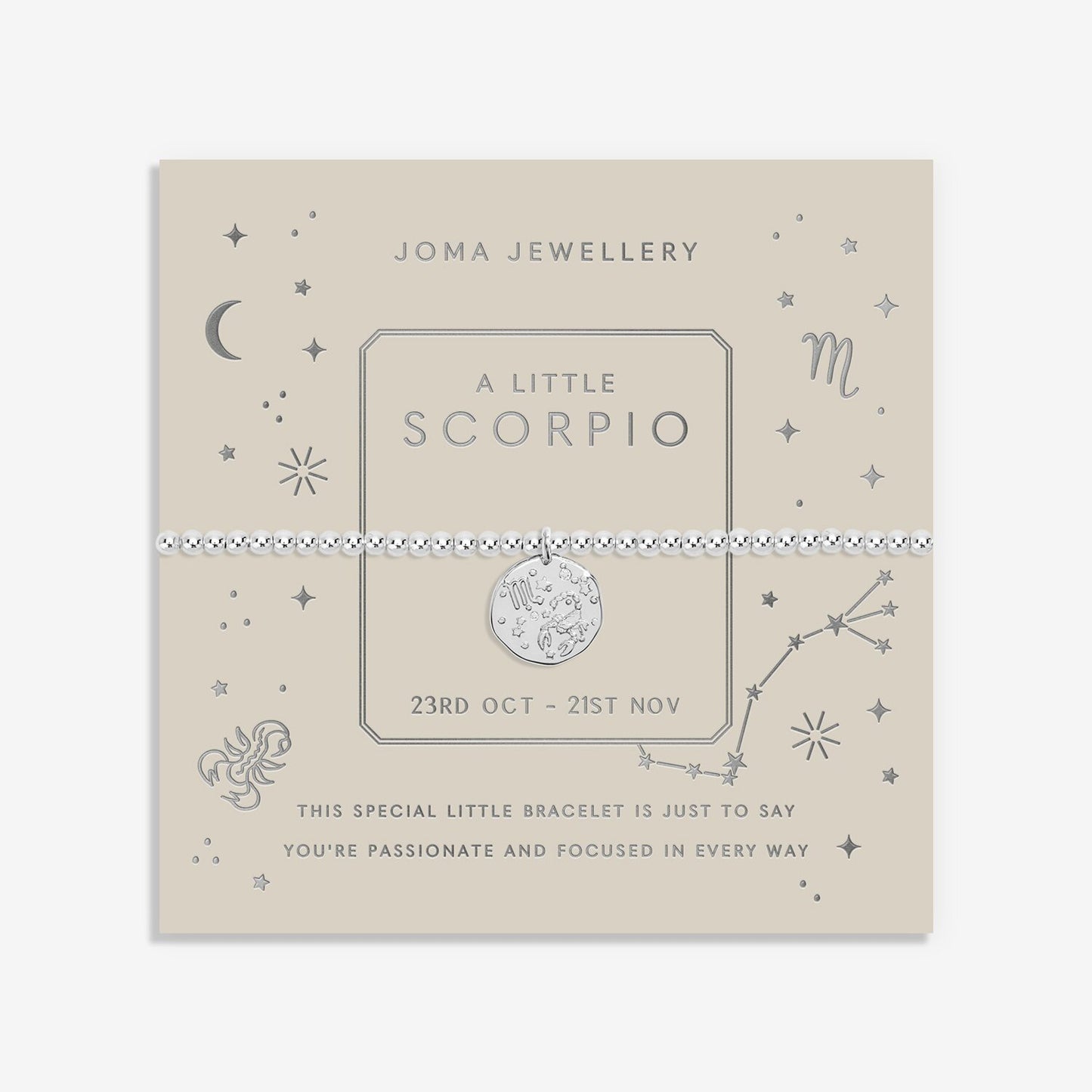 Joma Star Sign A Little 'Scorpio' Bracelet in Silver Plating 7439