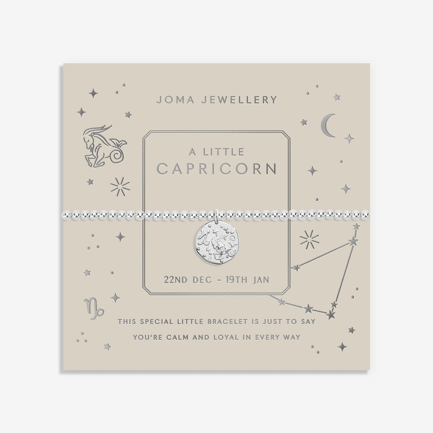 Joma Star Sign A Little 'Capricorn' Bracelet in Silver Plating 7441