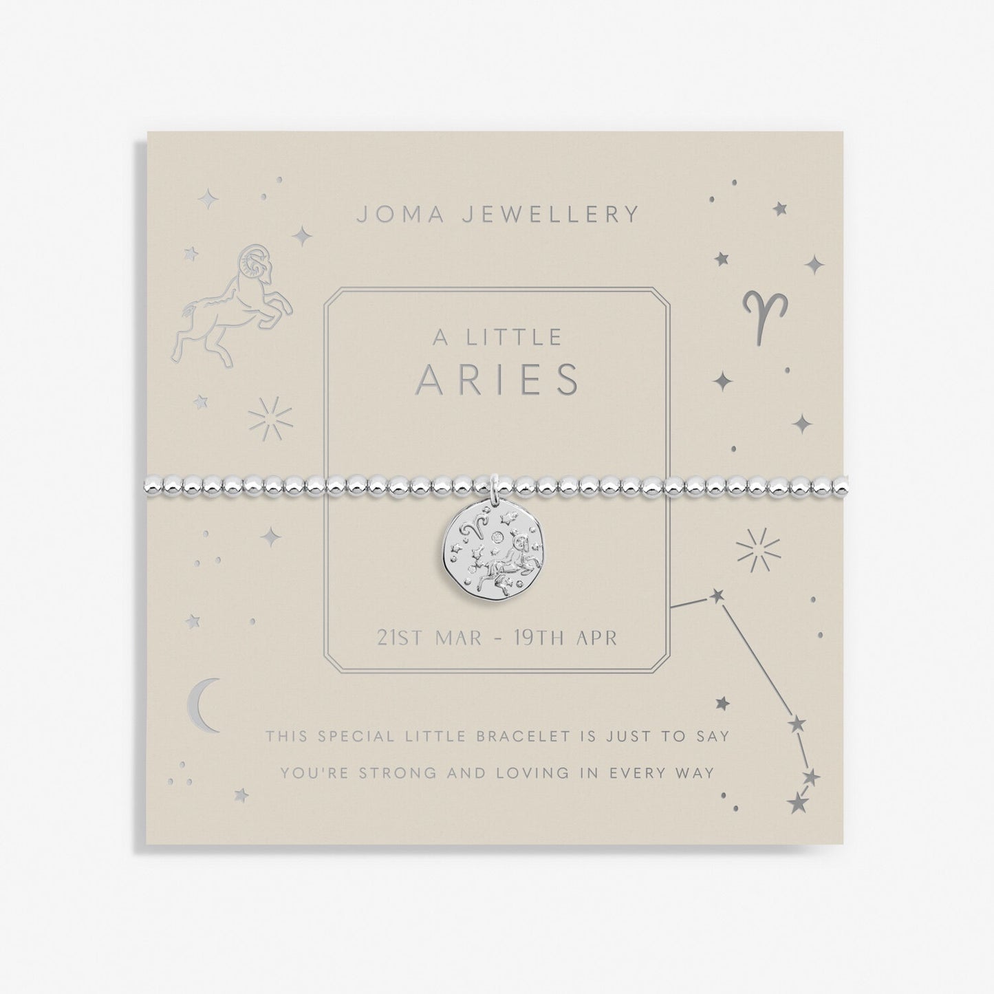 Joma Jewellery a little Star Sign Bracelet Aries 7444