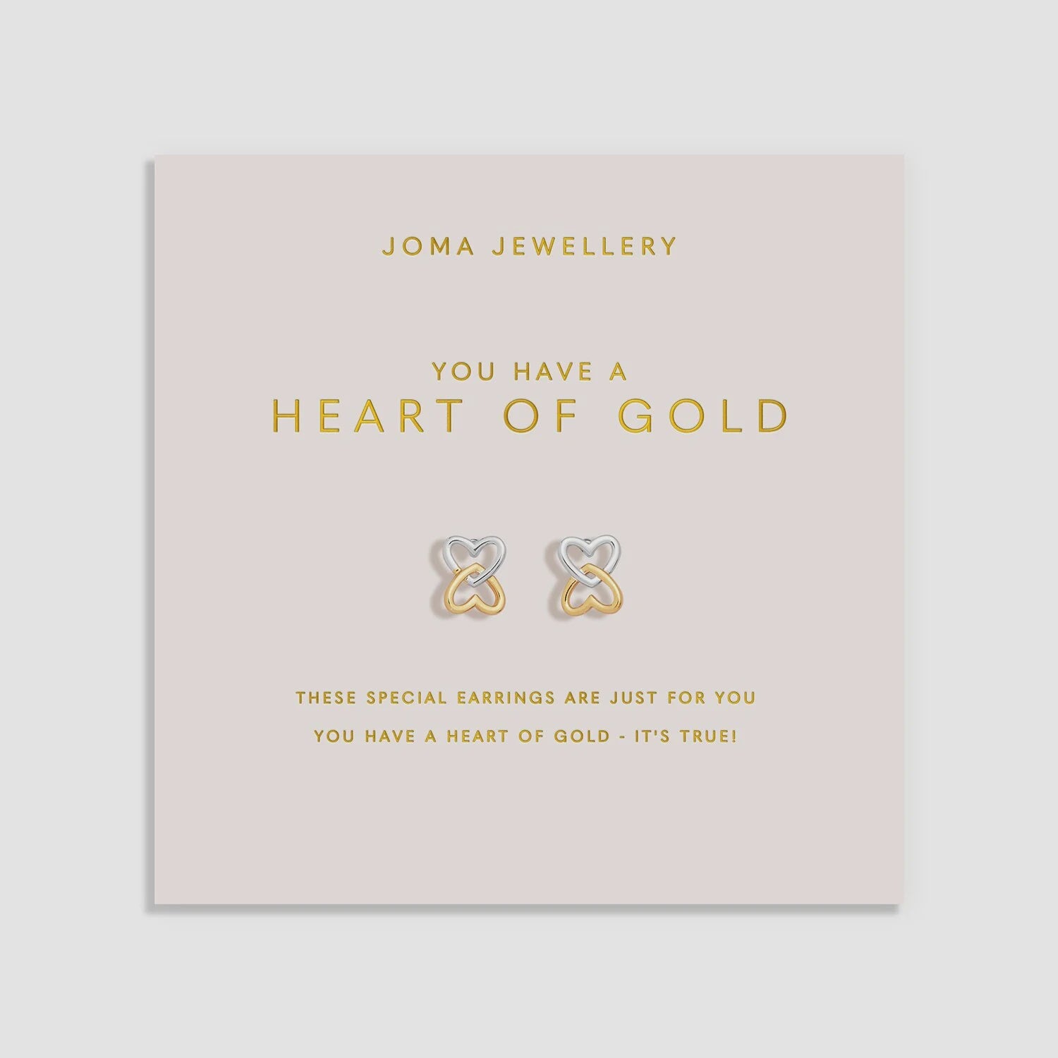 Joma Forever Yours Earrings ' You Have A Heart Of Gold ' Earrings 7514