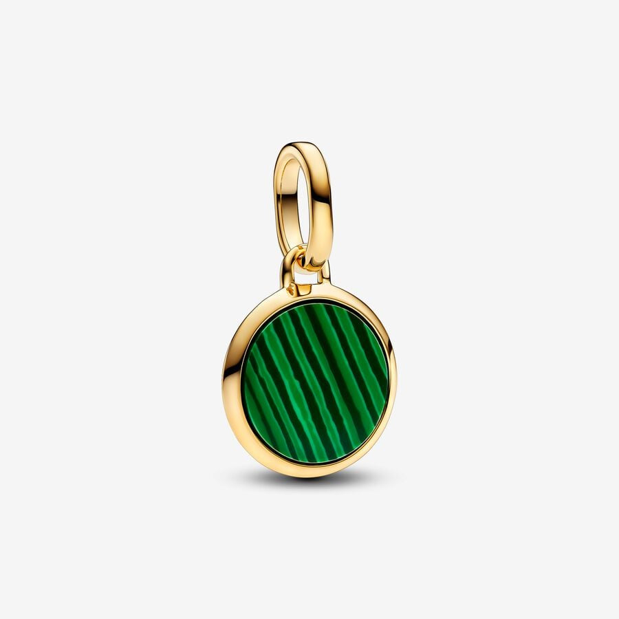 PANDORA Green Engravable Mini Medallion Charm 763389C01
