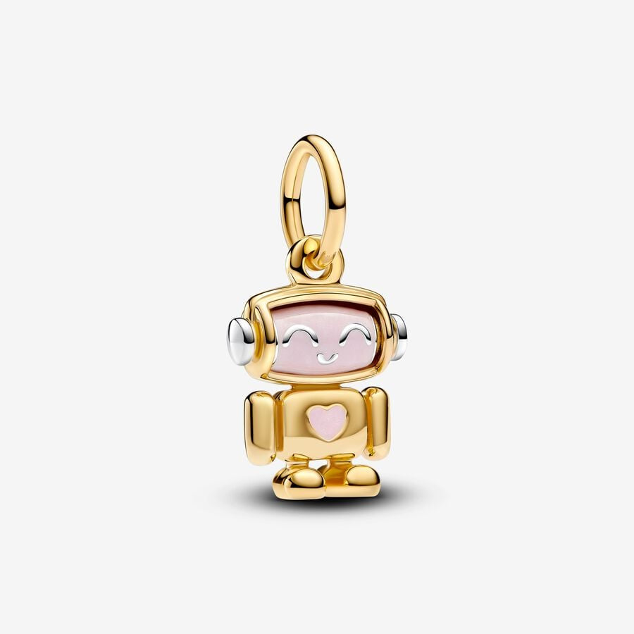 PANDORA Spinnable Face Robot Dangle Charm 763441C01