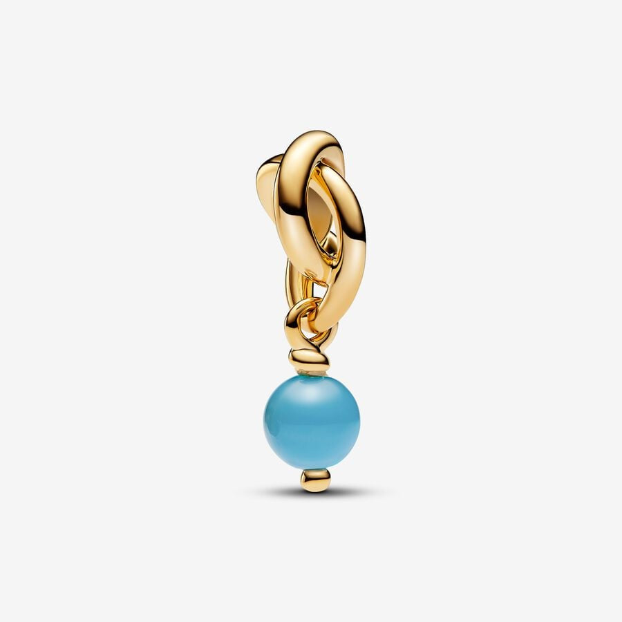 PANDORA December Birthstone Eternity Circle Dangle Charm 763462C12