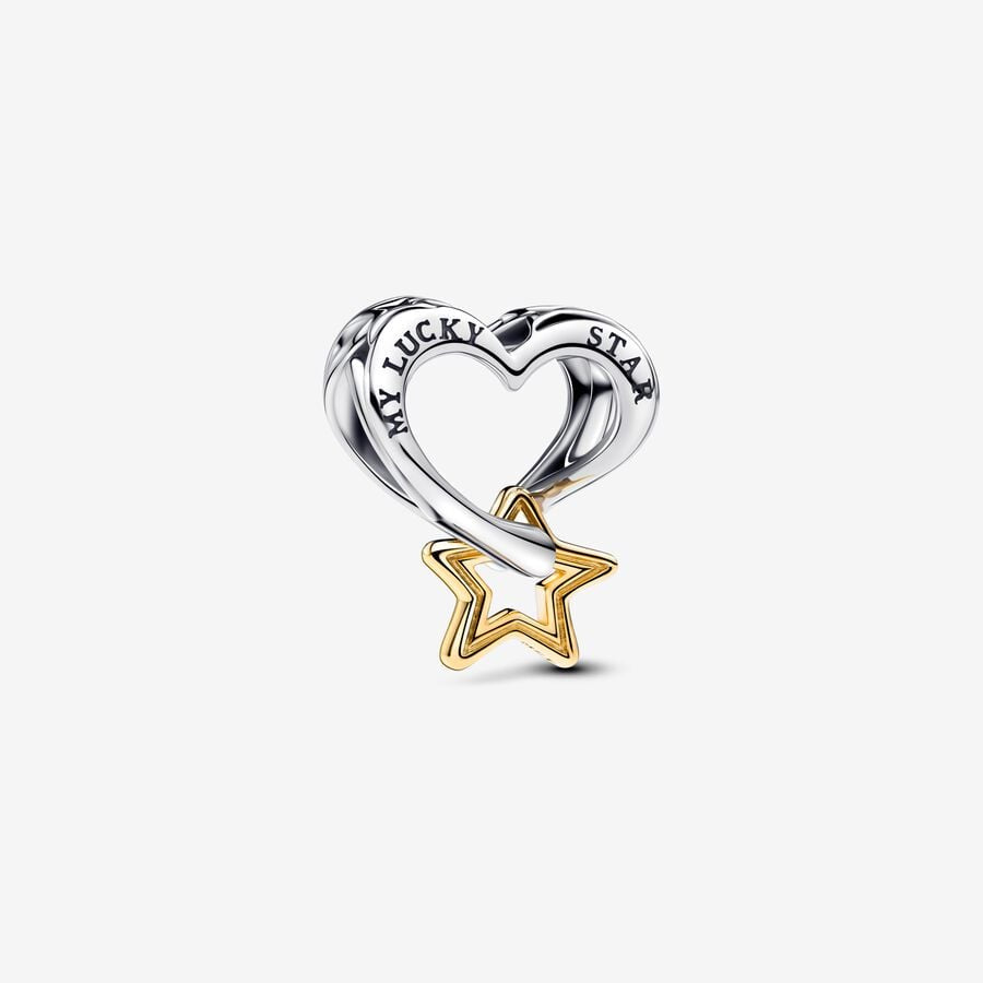 PANDORA Lucky Star & Heart Charm 763513C00