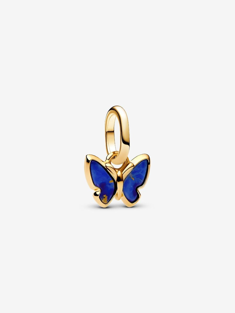 PANDORA Blue Butterfly Mini Dangle Charm 14k gold plating 763825C01