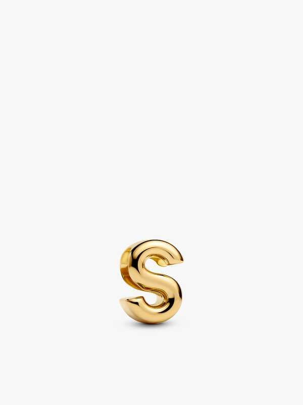 PANDORA Gold Plated Letter S Charm 763965C00