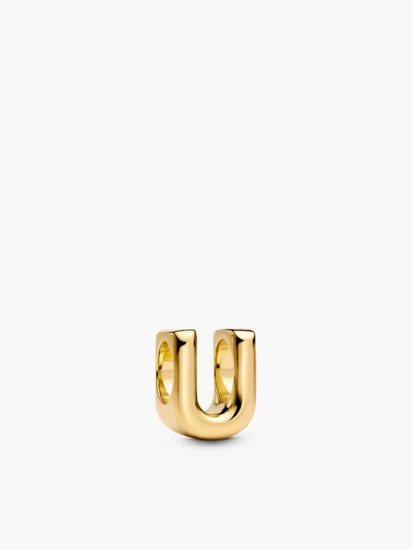 PANDORA Gold Plated Letter U Charm 763967C00