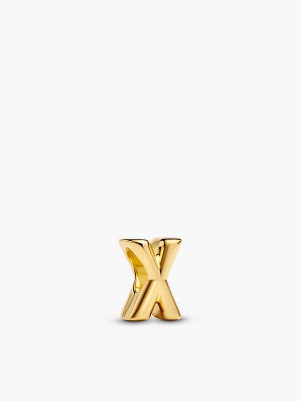 PANDORA Gold Plated Letter X Charm 763970C00