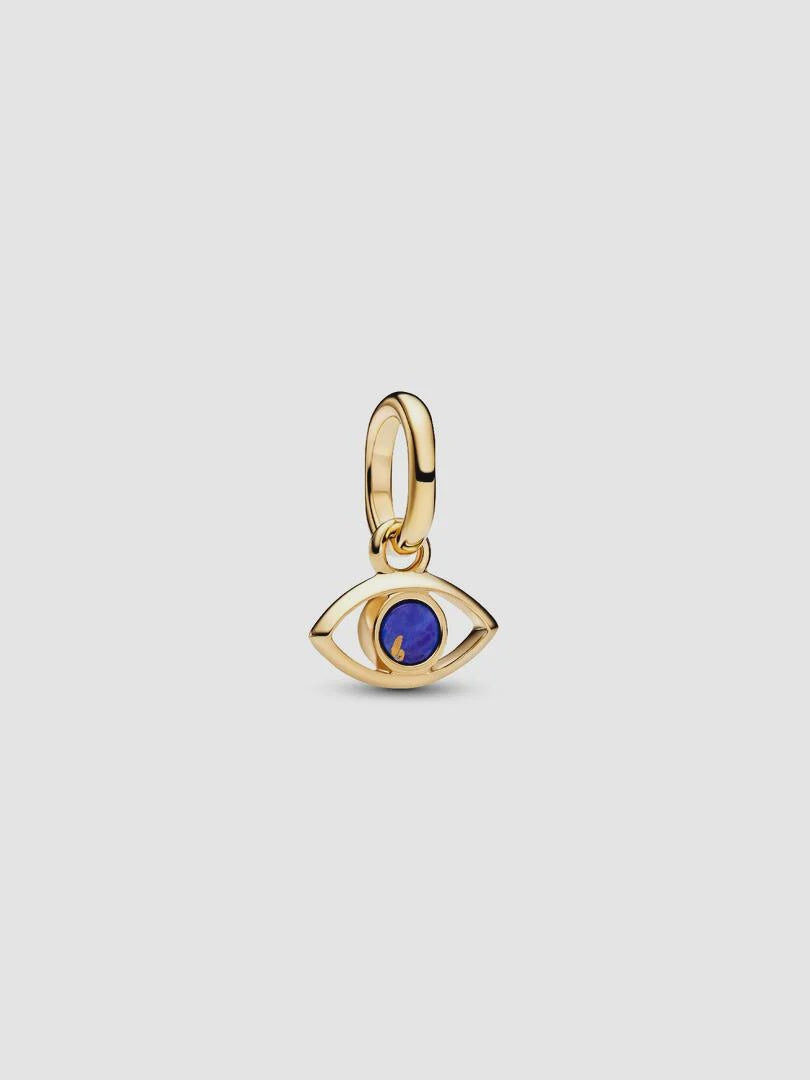 PANDORA Blue Evil Eye Mini Dangle Charm 14k gold plating 764609C01
