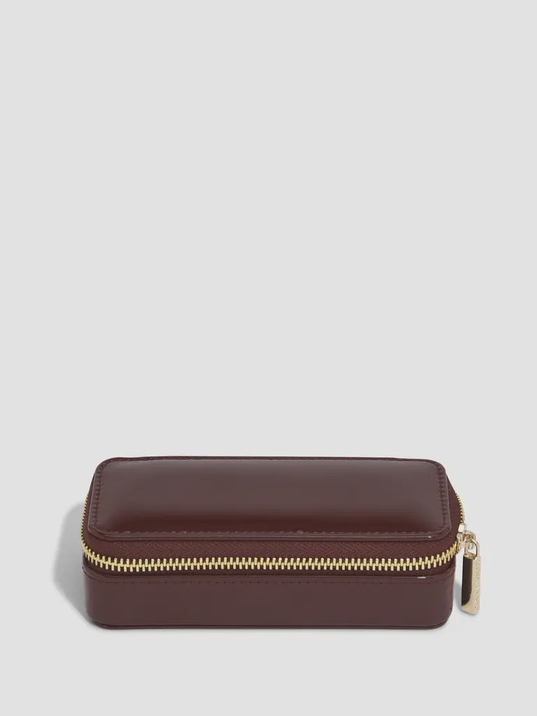 Stackers Patent Cherry Medium Travel Jewellery Box 76765