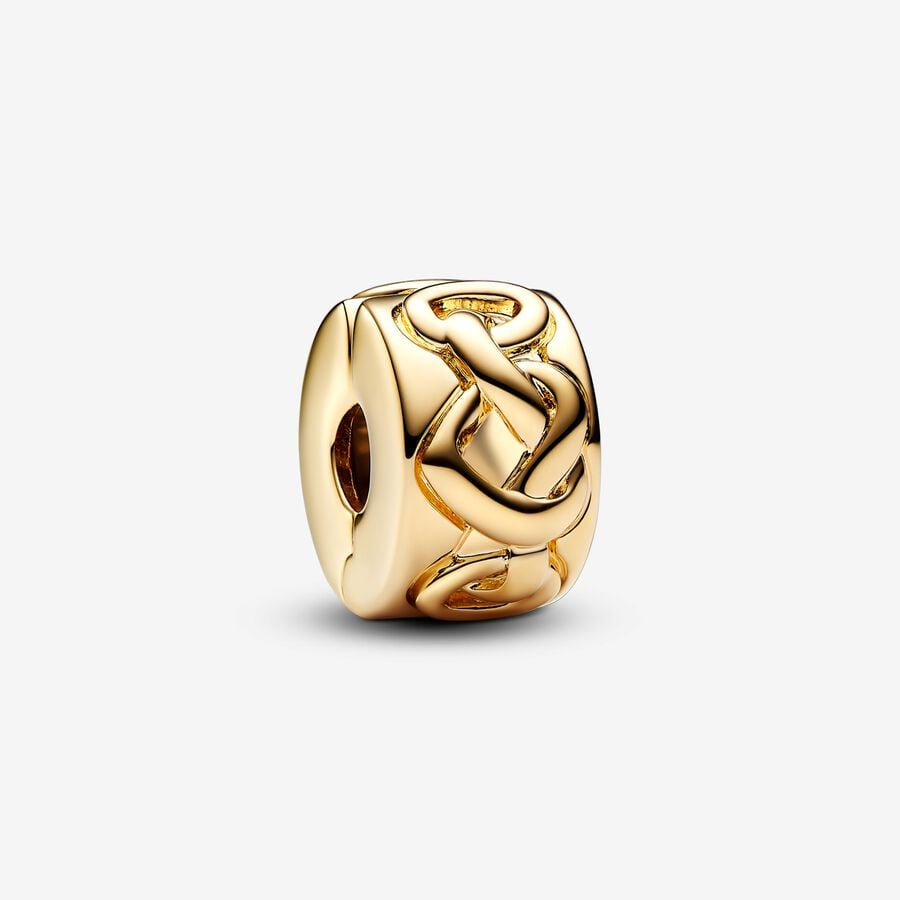 PANDORA Knotted Hearts Clip Charm 768035C00