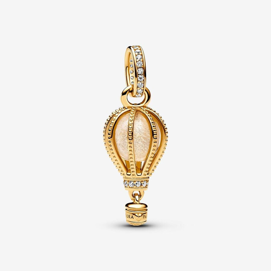 PANDORA Sparkling Clear Hot Air Balloon Dangle Charm 769434C01