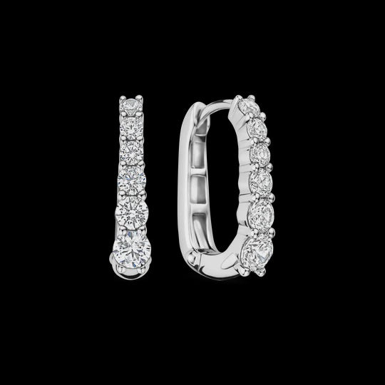 Ti Sento Oval CZ Hoops 78075ZI
