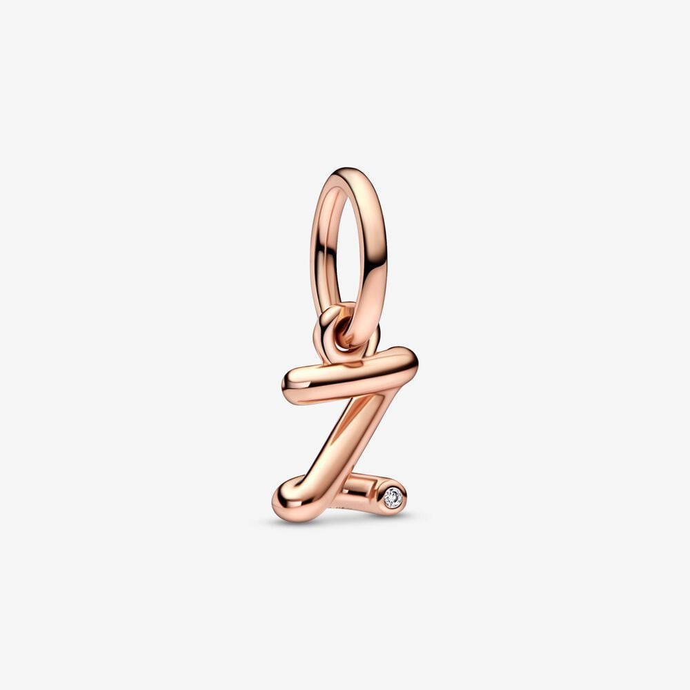 PANDORA Letter z Script Alphabet Dangle Charm 782457C01