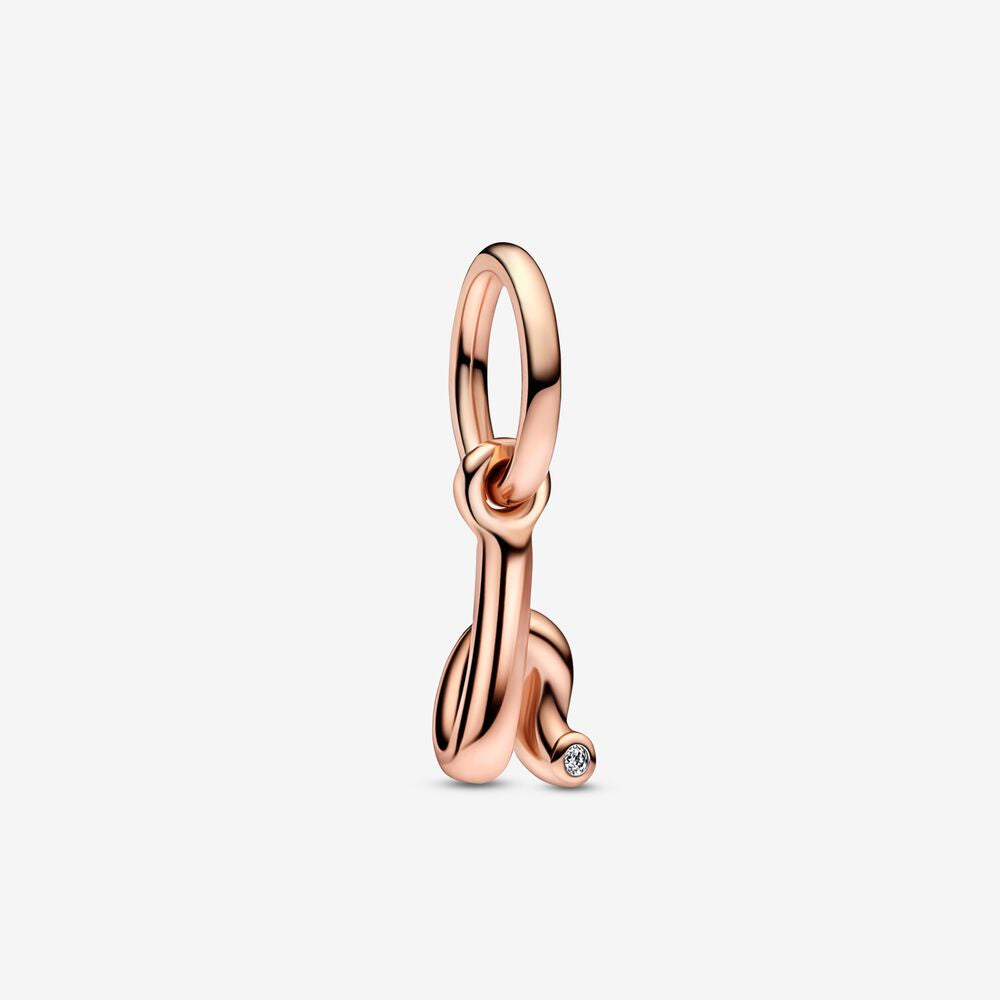 PANDORA Letter h Script Alphabet Dangle Charm 782462C01