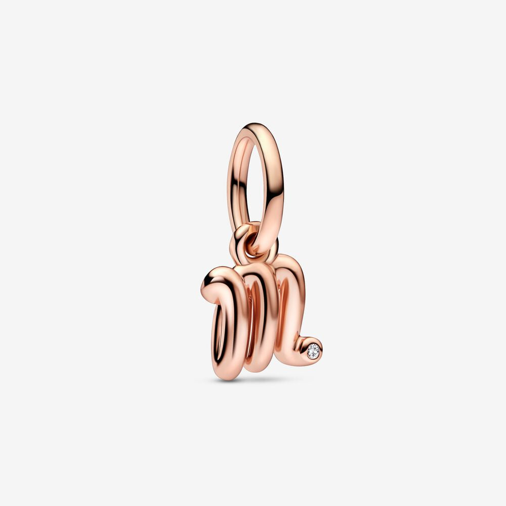 PANDORA Letter m Script Alphabet Dangle Charm 782474C01