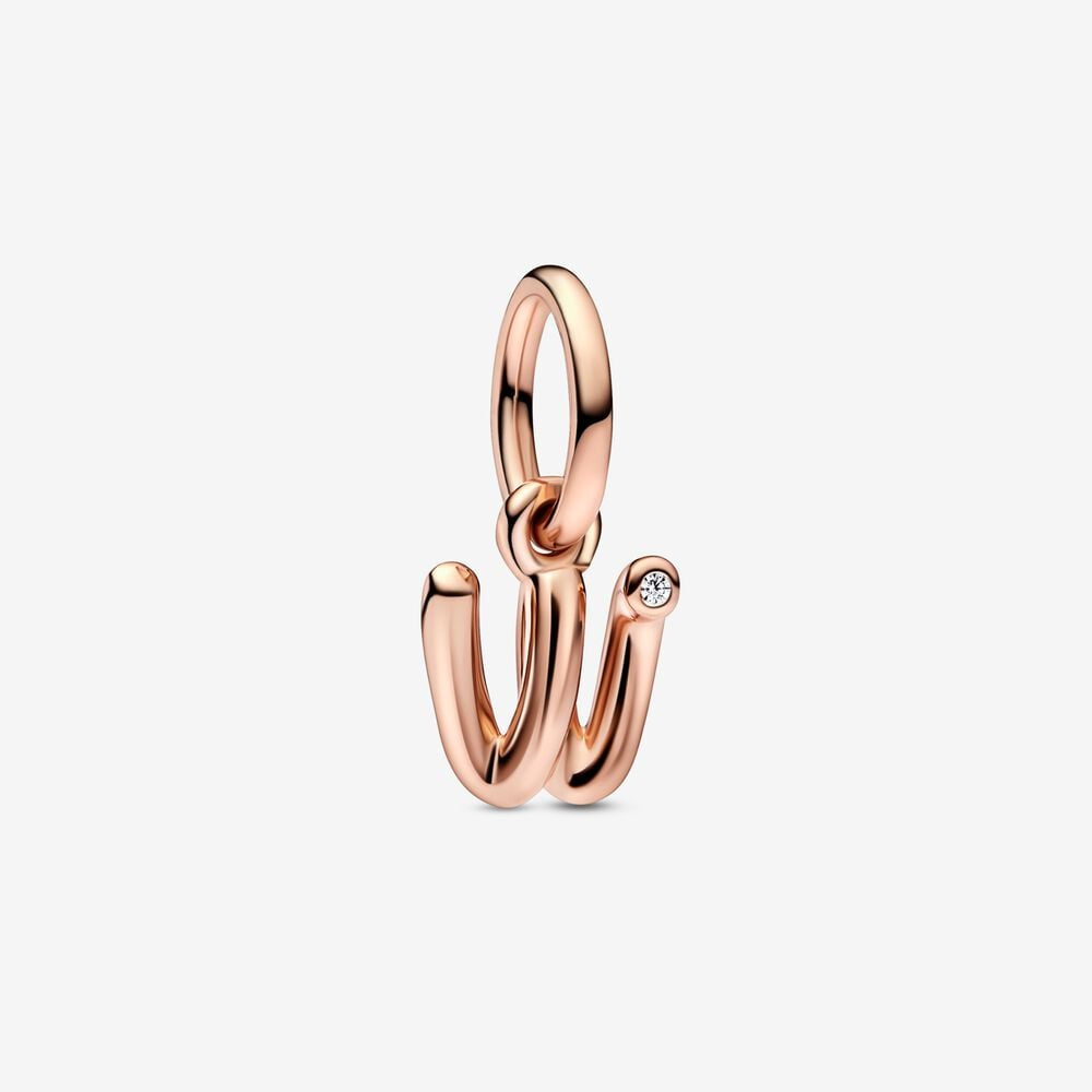 PANDORA Letter w Script Alphabet Dangle Charm 782481C01