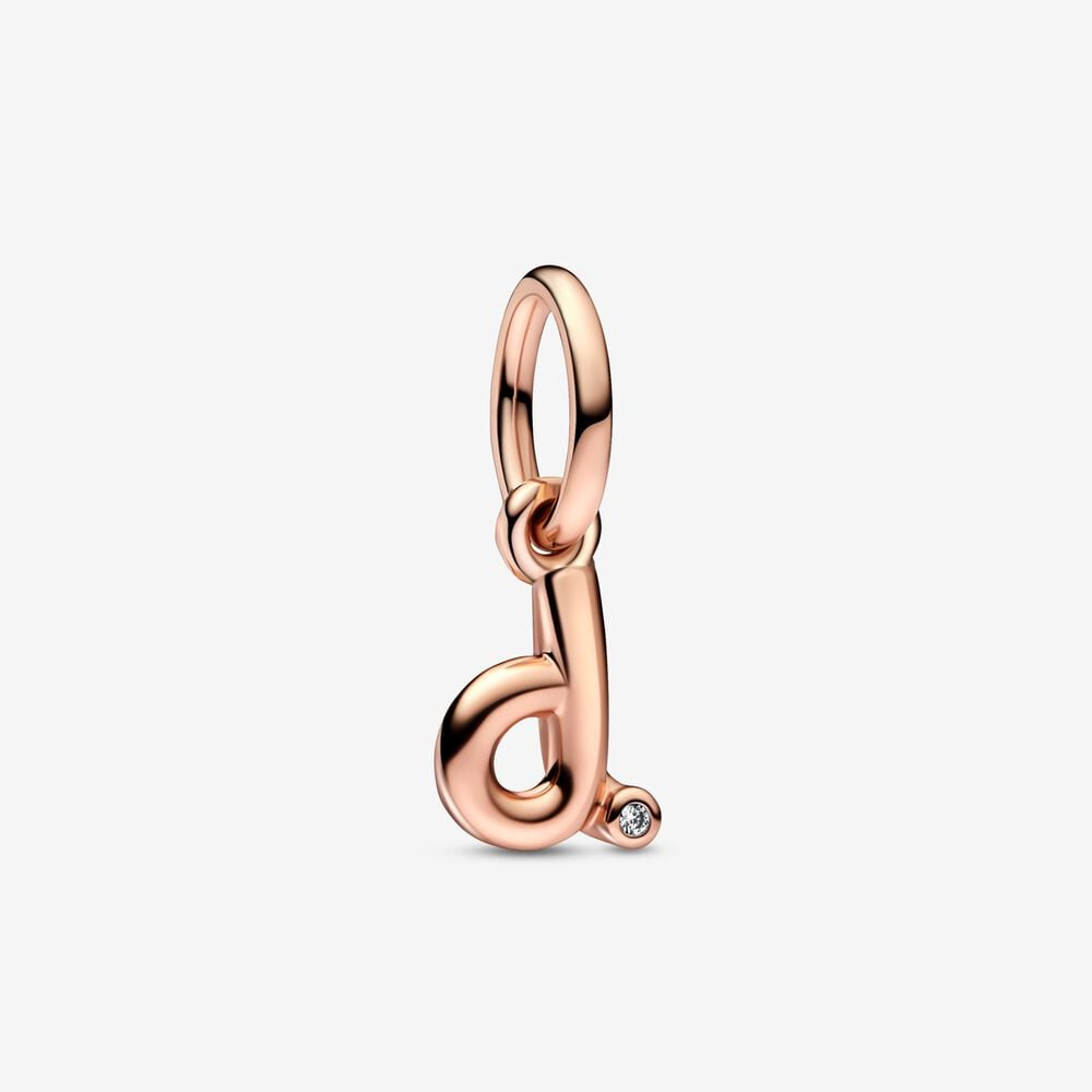 PANDORA Letter d Script Alphabet Dangle Charm 782534C01