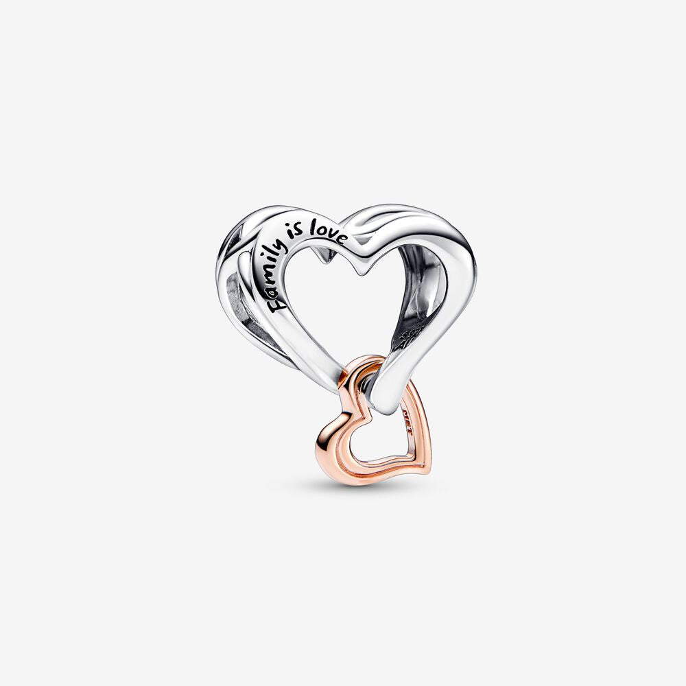 PANDORA Two-tone Openwork Infinity Heart Charm 782642C00