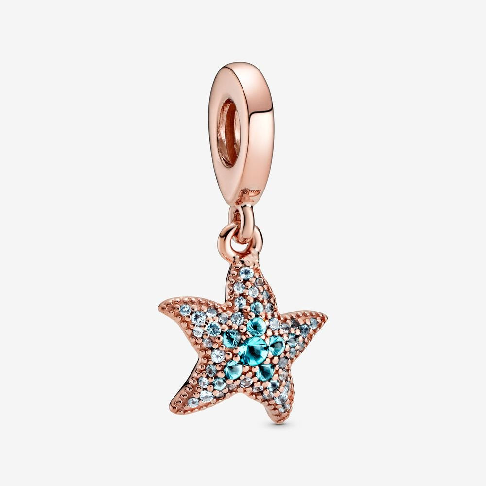 PANDORA Sparkling Starfish Dangle Charm 788942C01