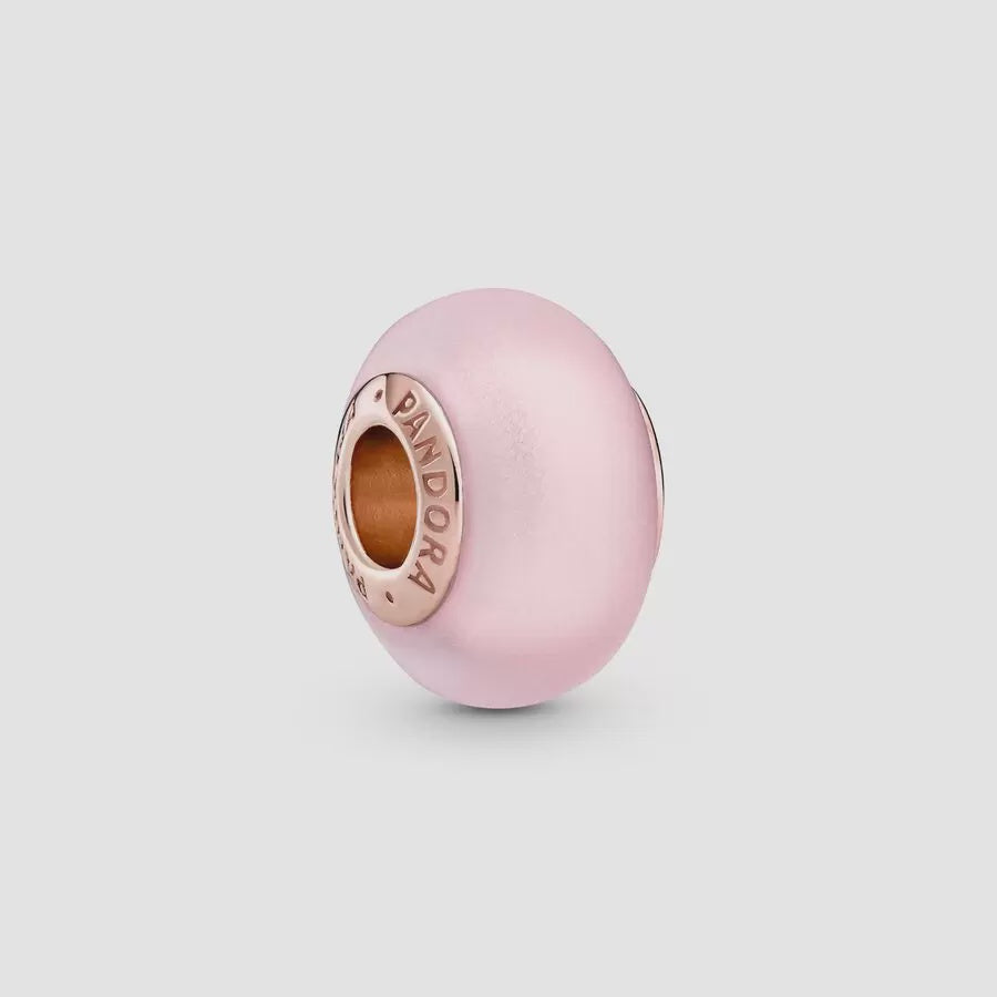 PANDORA Rose with Frosted Pink Murano Glass 789421C00