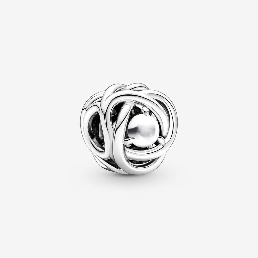 PANDORA Silver Charm with Mother of Pearl 790064C03