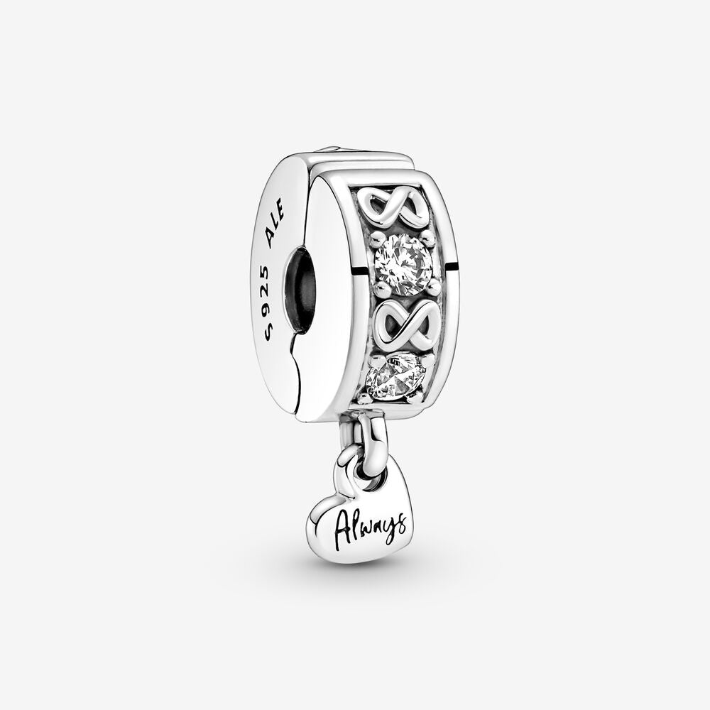 PANDORA Silver Infinity Clip with CZ 791151C01