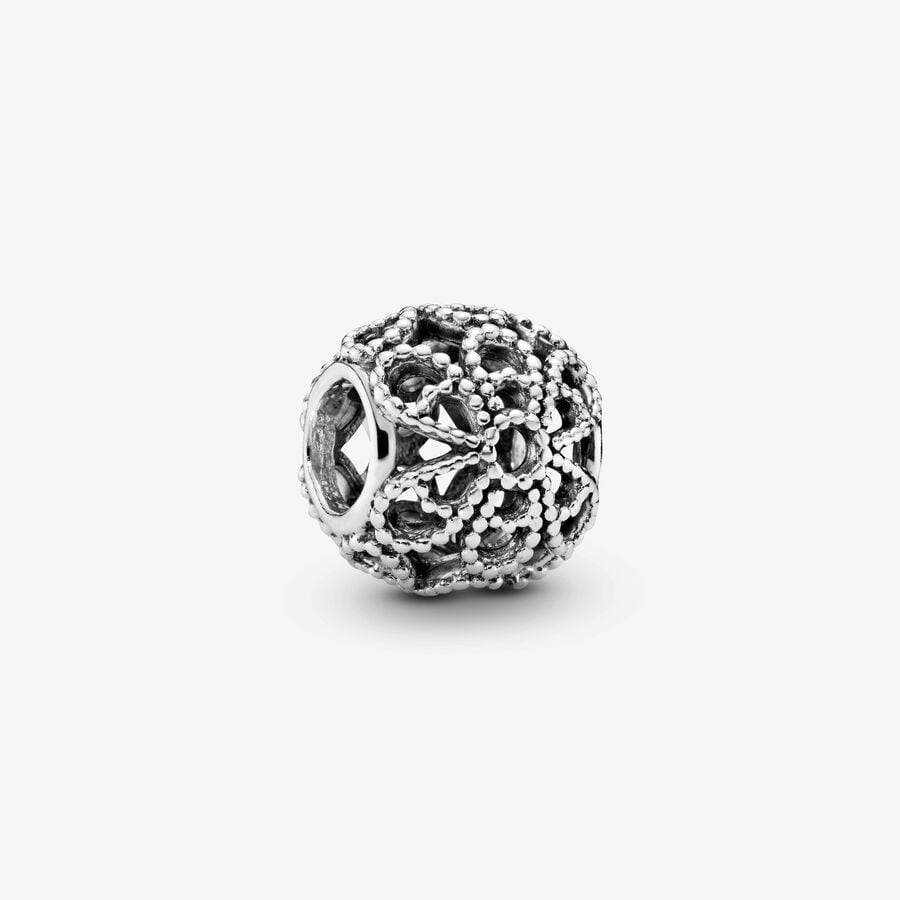 PANDORA Beaded Openwork Flower Charm 791282