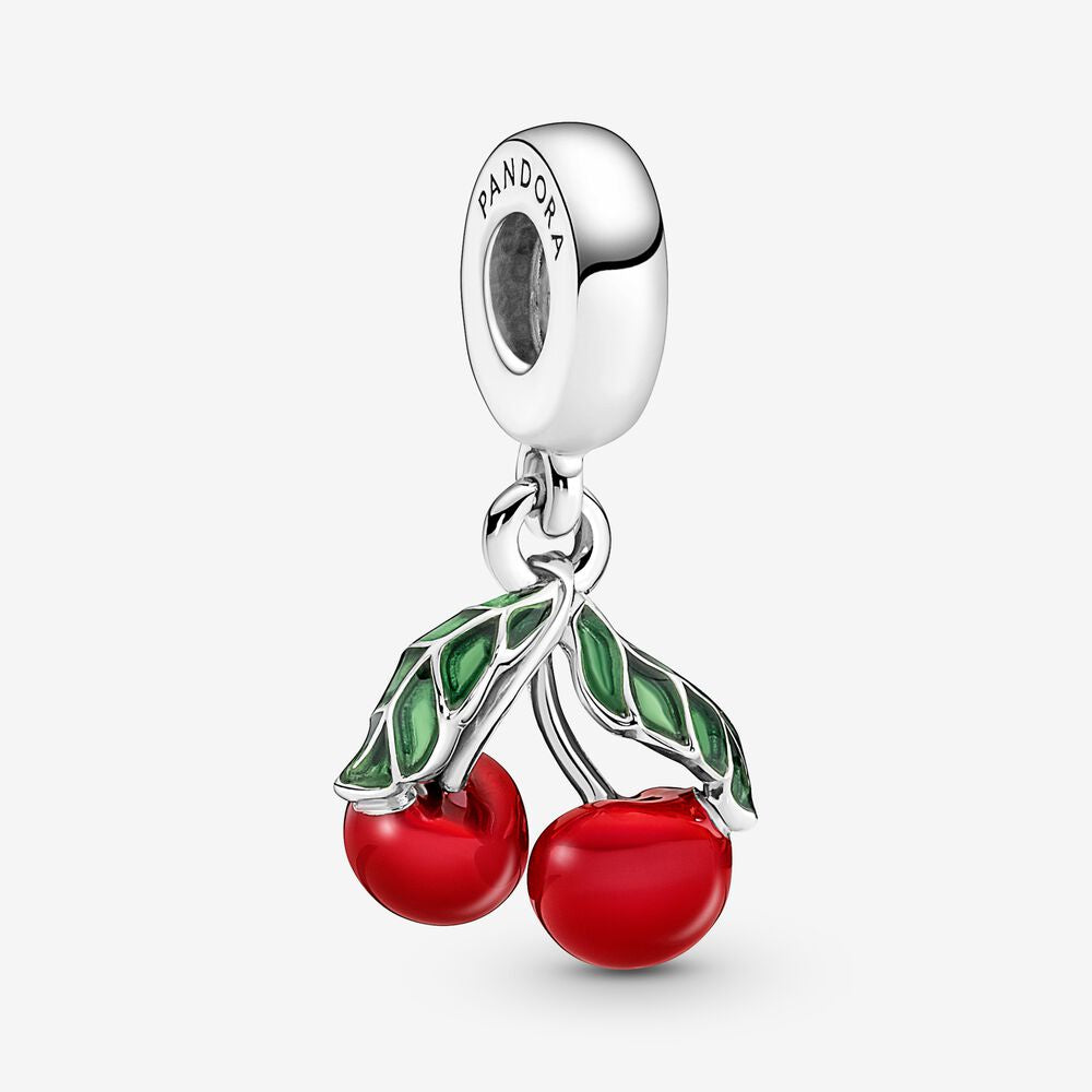 PANDORA Asymmetrical Cherry Fruit Dangle Charm 791583C01