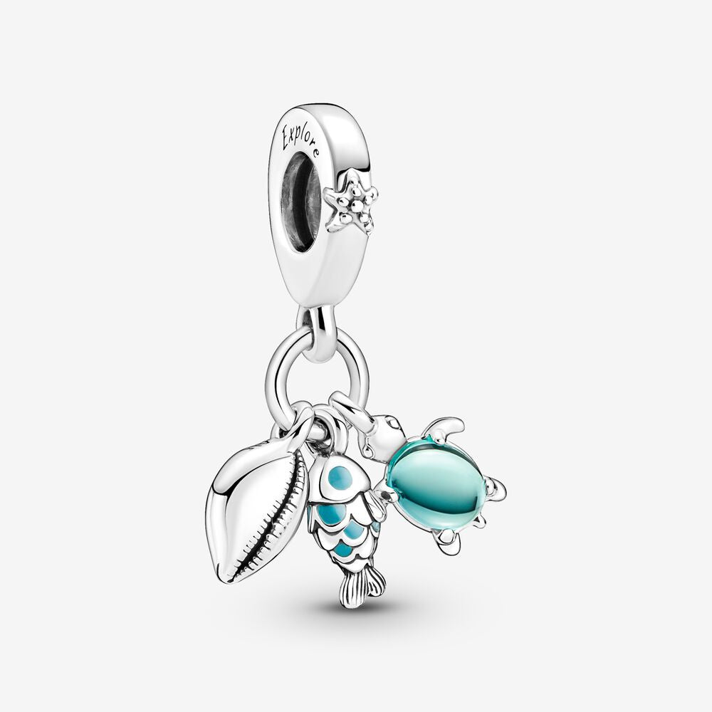 PANDORA Fish Turtle & Shell Charm 791697C01