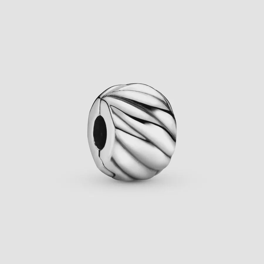 PANDORA Polished Feathered Clip Charm 791752