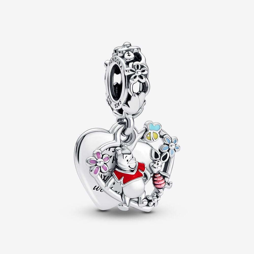 PANDORA Disney Winnie the Pooh & Piglet Double Dangle Charm 792214C01