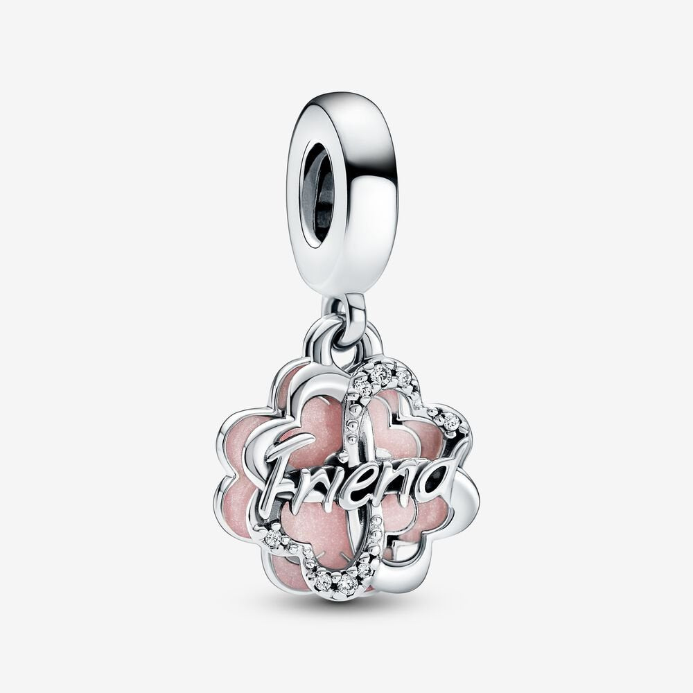 PANDORA Four-leaf Clover Friendship Double Dangle Charm 792245C01