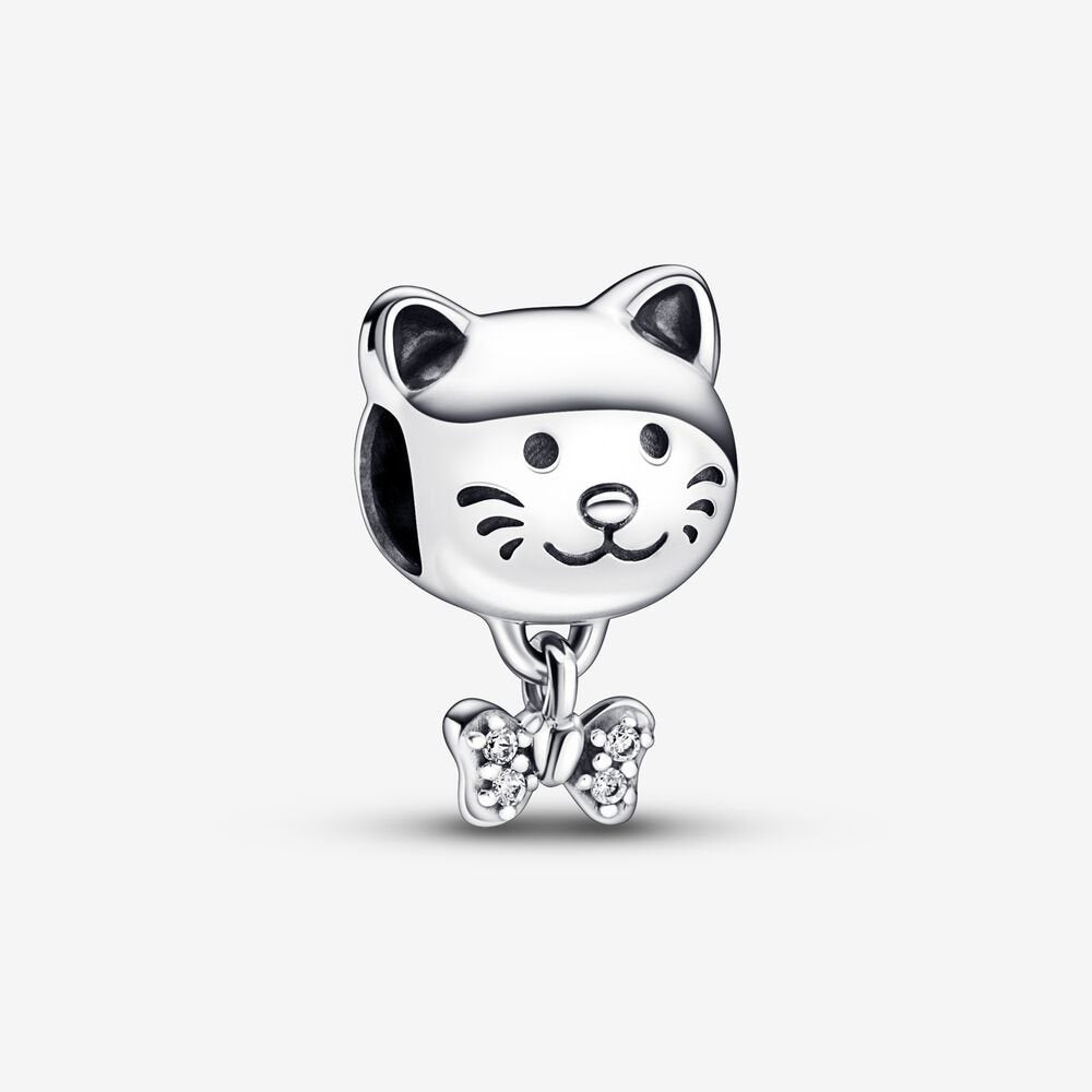 PANDORA Pet Cat & Bow Charm 792255C01