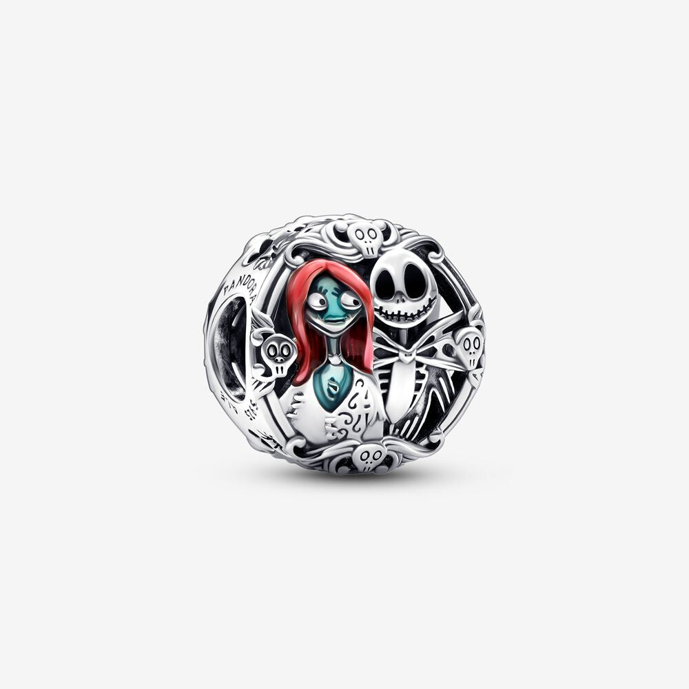PANDORA Disney Sally & Jack Silver with Black, Red & Blue Enamel Charm 792292C01