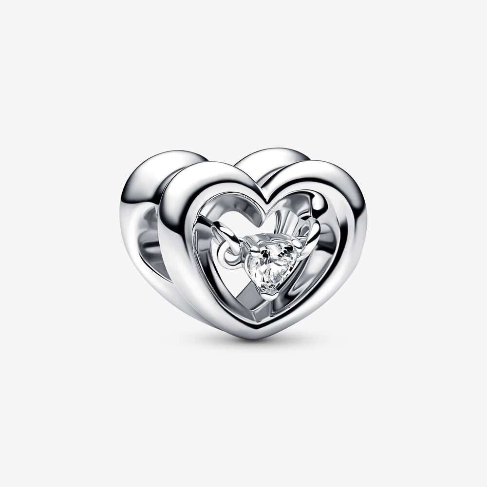 PANDORA Radiant Heart & Floating Stone Charm 792493C01