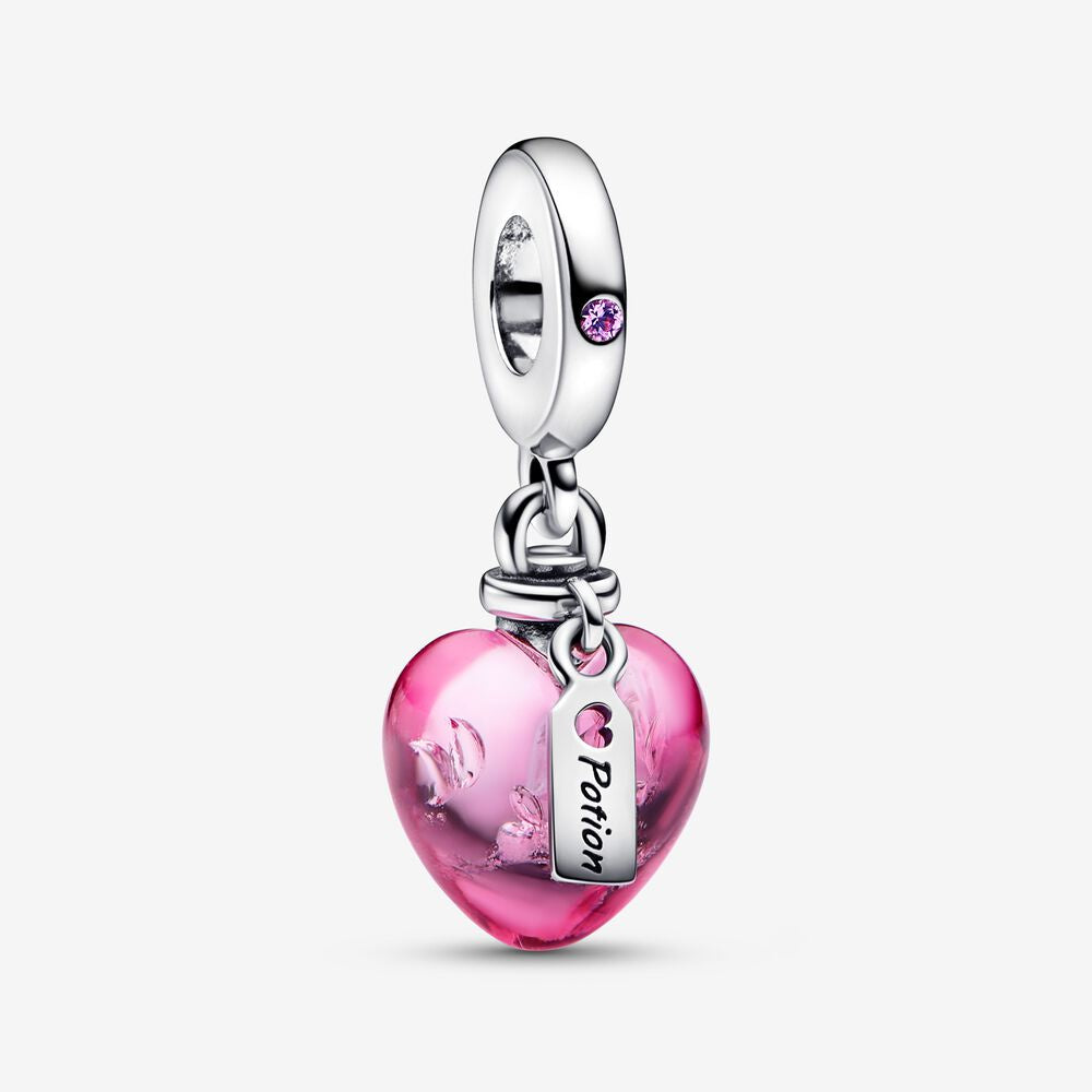 PANDORA Love Potion Murano Glass Heart Dangle Charm 792509C01