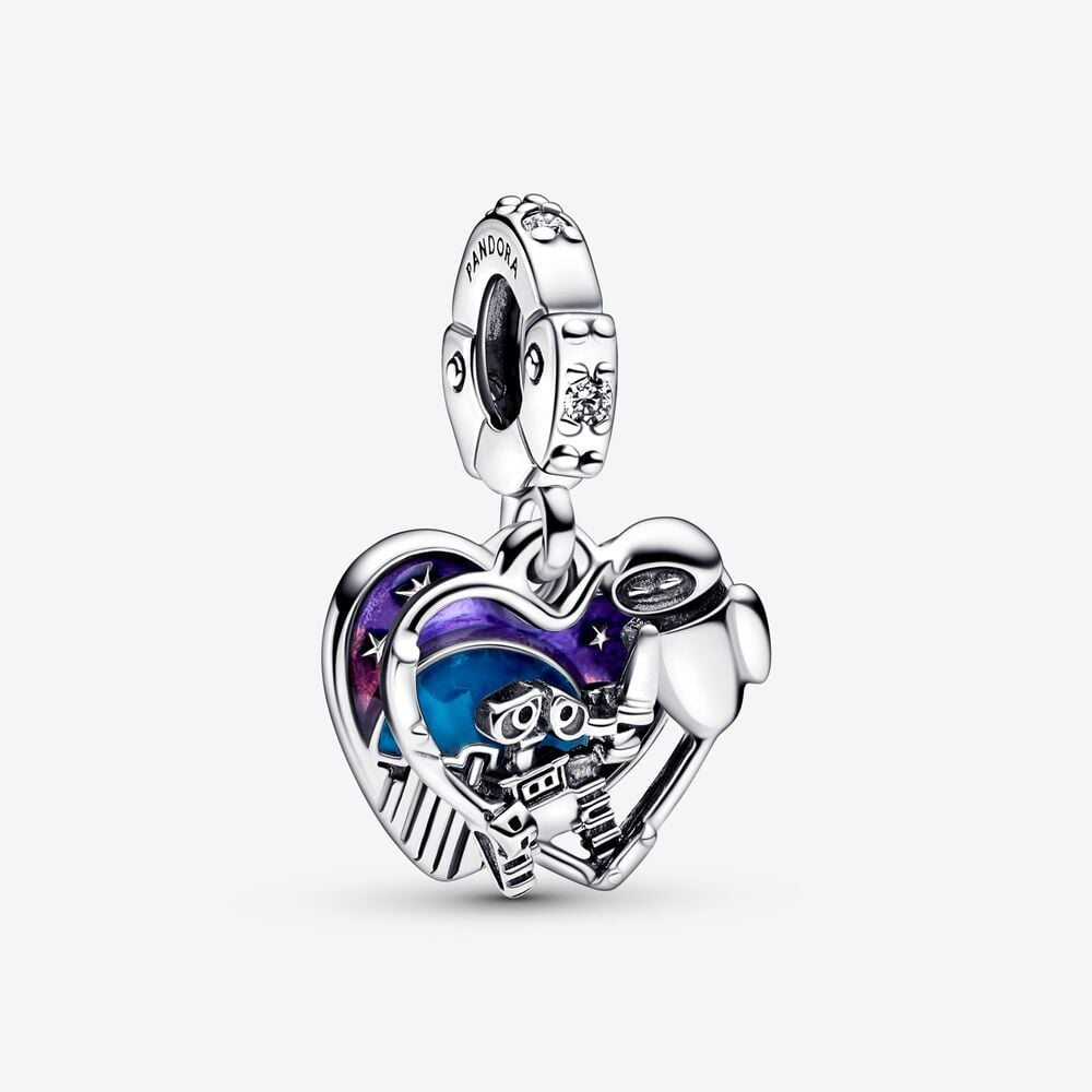 PANDORA Disney Pixar Wall-E & Eve Glow-in-the-dark Dangle Charm 792518C01