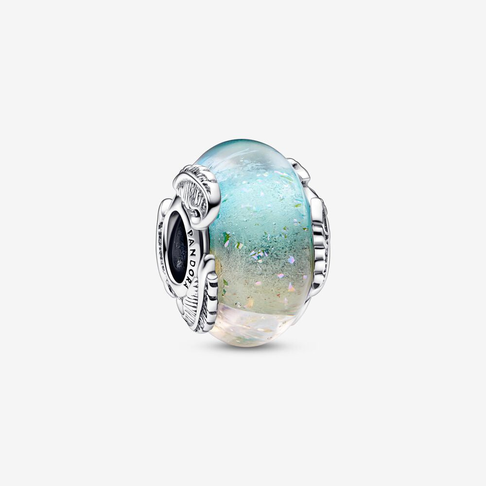 PANDORA Multicolour Murano Glass & Curved Feather Charm 792577C00