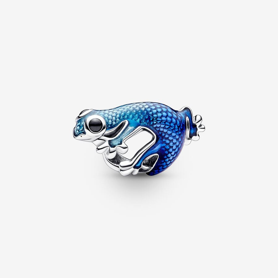 PANDORA Metallic Blue Gecko Charm 792701C01