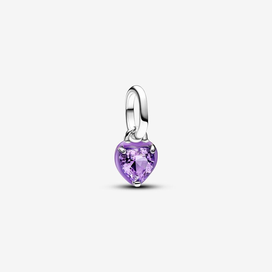 PANDORA PANDORA ME Purple Chakra Heart Mini Dangle Charm 793042C04