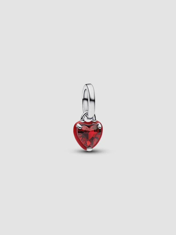 PANDORA Red Chakra Heart Mini Dangle Charm Sterling silver 793042C05