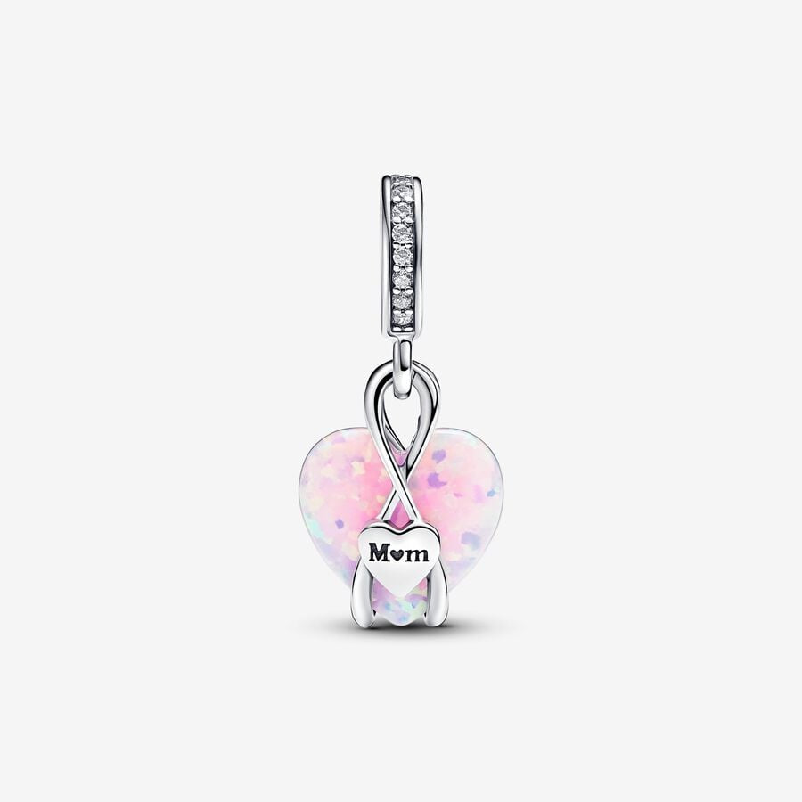 PANDORA Mum Opalescent Heart Dangle Charm 793202C01