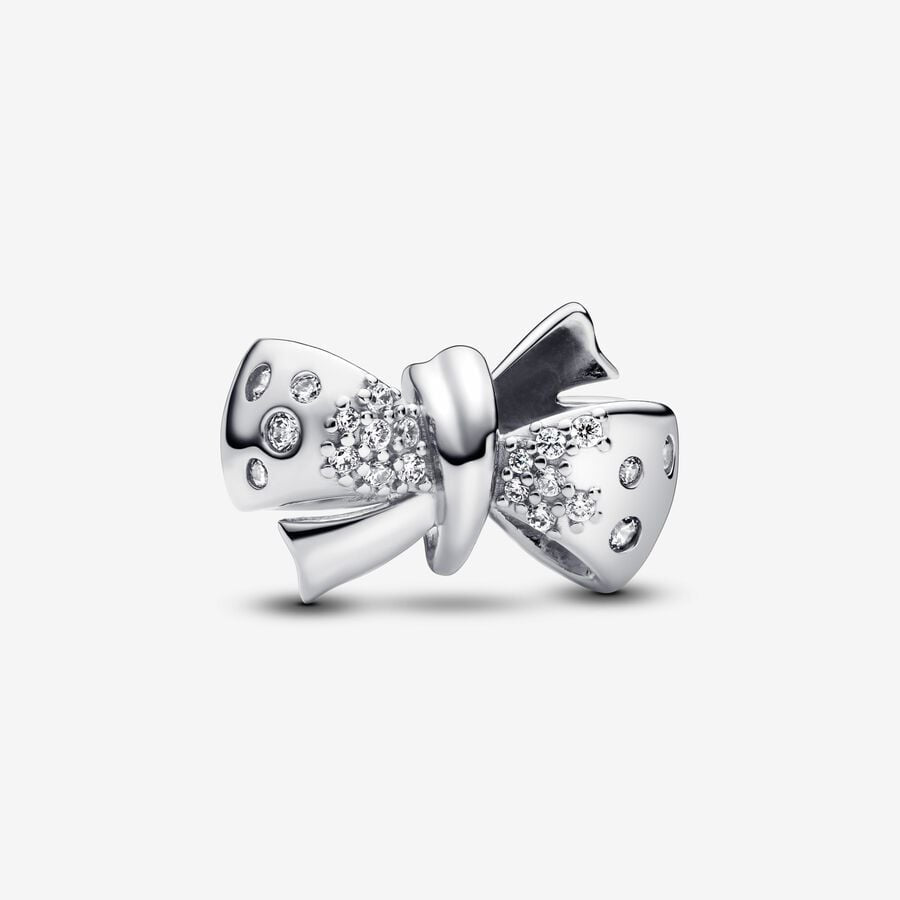 PANDORA Sparkling Bow Charm 793442C01