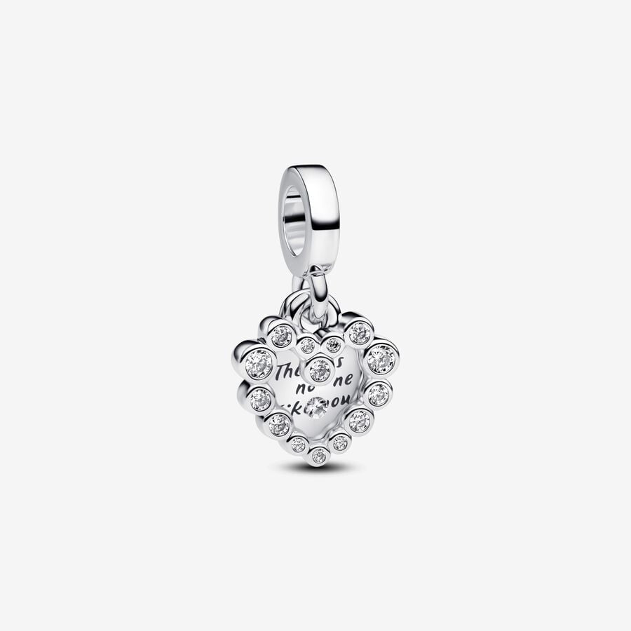PANDORA Sparkling Heart Double Dangle Charm 793765C01