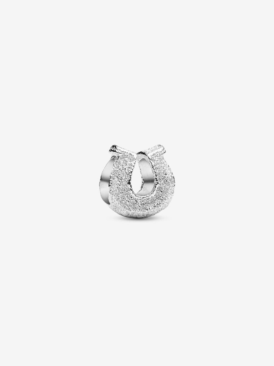 PANDORA Textured Horseshoe Mini Charm 794056C00