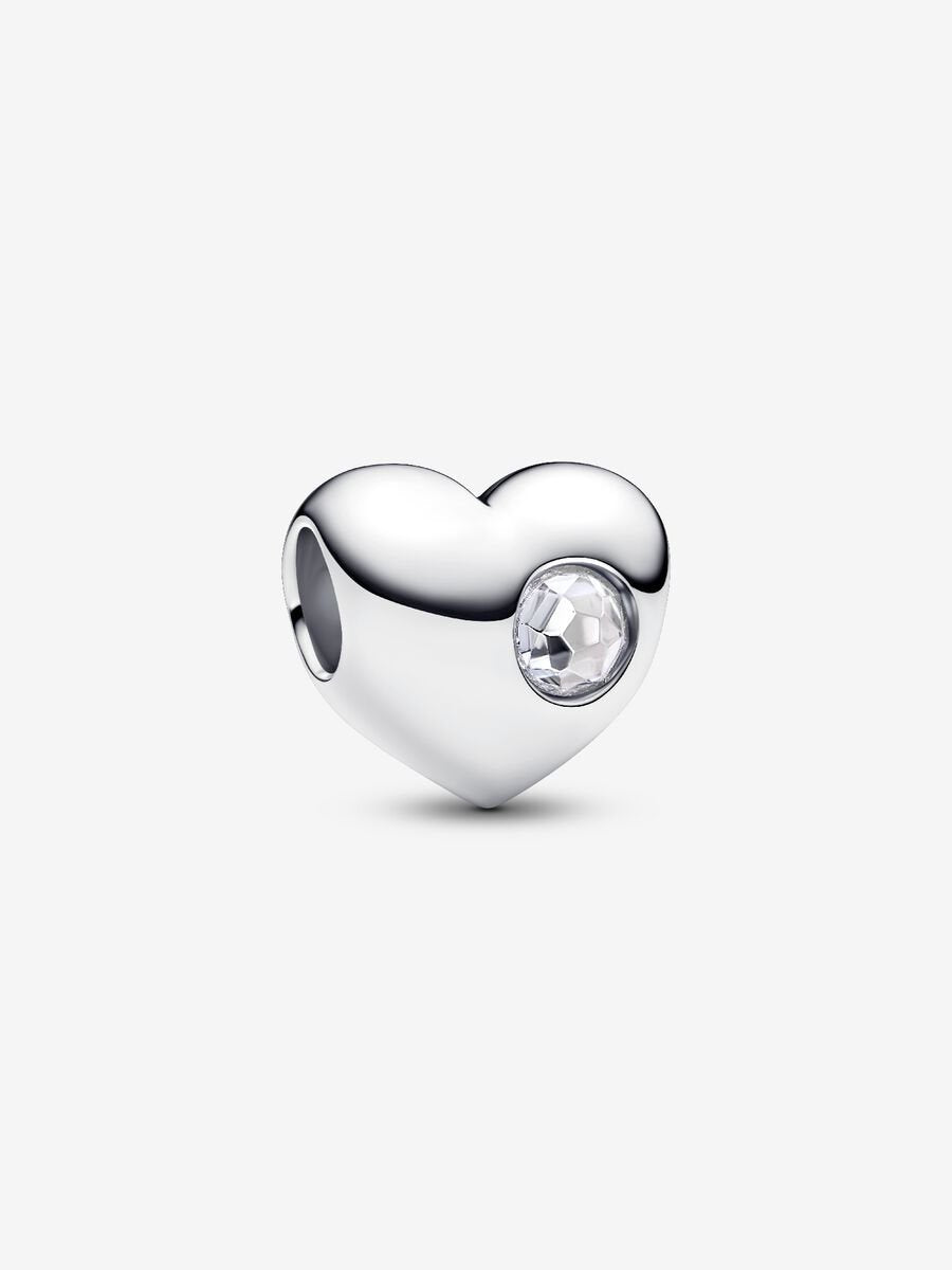PANDORA Engravable April Birthstone Heart Charm 794161C04