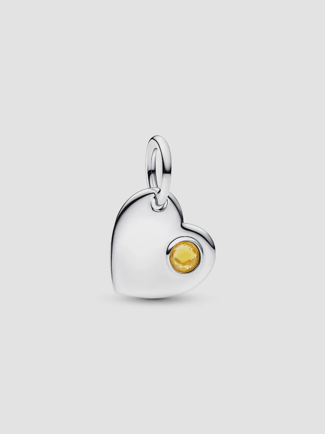 PANDORA Engravable Heart November Dangle Charm Sterling silver 794295C11