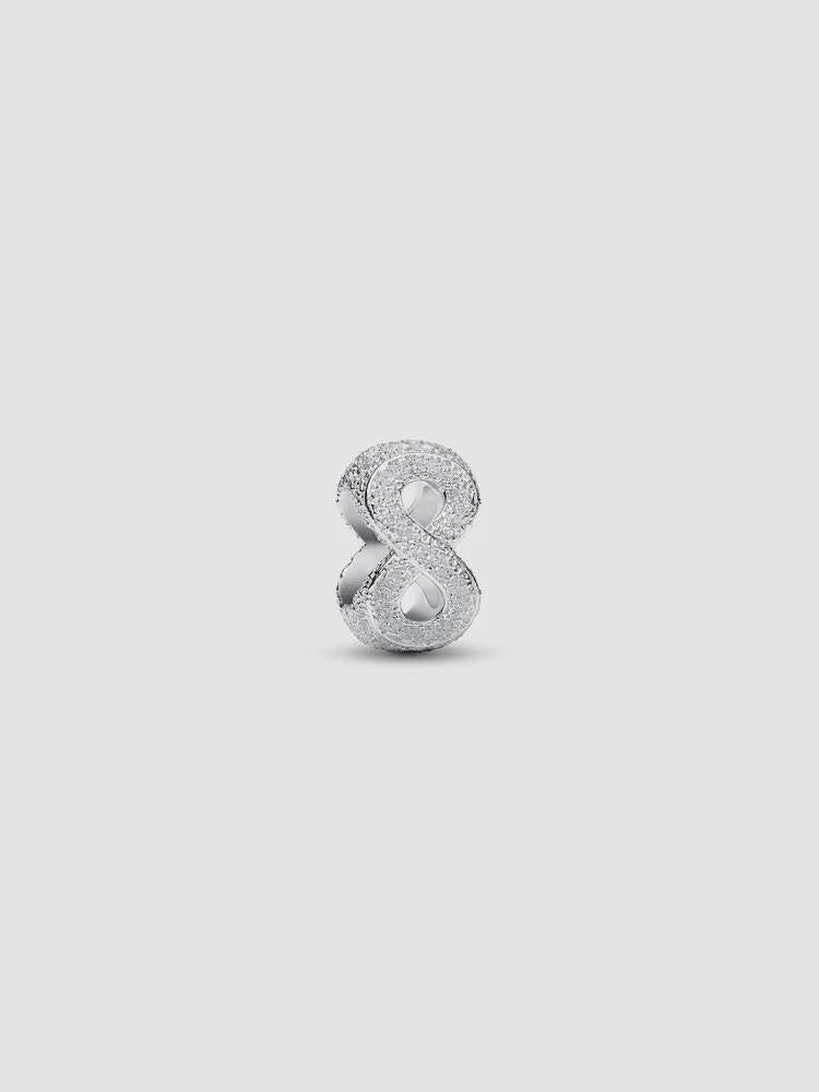 PANDORA Textured Infinity Symbol Mini Charm Sterling silver 794523C00